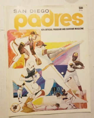 1974 San Diego Padres Official Program and Souvenir Magazine vs Giants Unscored - Image 1 of 4