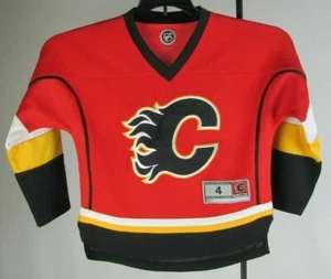 Calgary Flames NHL Youth Long Sleeve Red Jersey #20 Glencross Size 4 - Picture 1 of 5