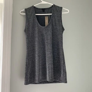 J. Crew Damen grau silber Glitzer U-Ausschnitt Tank Top Neu mit Etikett Größe XXS - Bild 1 von 9