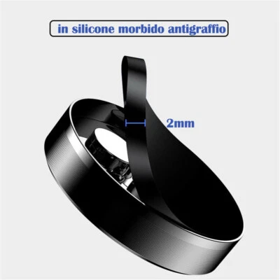 SUPPORTO MAGNETICO PORTA CELLULARE SMARTPHONE TELEFONO NERO  UNIVERSALE PER AUTO - Immagine 1 di 4