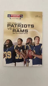 NEW ENGLAND PATRIOTS ST LOUIS RAMS NFL WEMBLEY 2012 Programme American Football - Picture 1 of 4