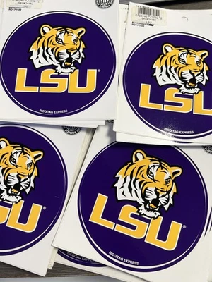 LSU TIGERS  STICKERS DECAL 4.5IN NCAA FREE SHIPPING LOT OF 68 WHOLESALE PRICE - Image 1 of 2