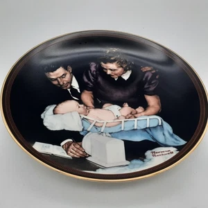 Piatto vintage Norman Rockwell Growing Strong Knowles da collezione 8,5" COA Box USA - Foto 1 di 5