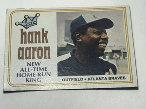 Hank Aaron 1974 Topps #1  All-Time Home Run King Hall of Fame HOF - Picture 1 of 4