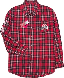 Ohio State Buckeyes / FOCO / Flannel Buffalo Plaid Shirt - NWT Mens Size Medium - Picture 1 of 4