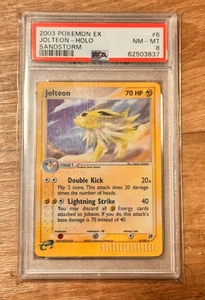 2003 Pokemon EX Jolteon Sandstorm 6/100 Holo PSA 8 NM WOTC-Era Vintage - Picture 1 of 8