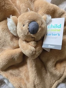 Carter's Child of Mine KOALA BEAR Baby Lovey Security Blanket Tan NEW - Picture 1 of 3