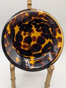 Soap Dish Labrazel Tortoise Shell Mouth Blown Glass Lux Bath Accessory Italy  - Picture 1 of 10