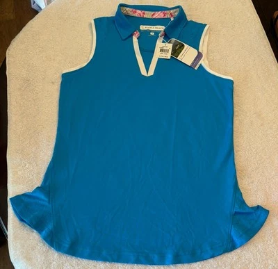 Nuevo top tapeta tenis golf Pebble Beach para mujer seco lujo rendimiento sin mangas Foto 1 de 3