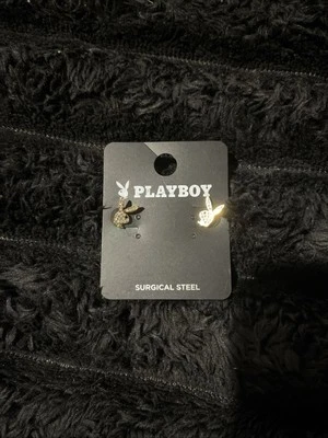 Pendientes Playboy Spencers circonita cúbica acero quirúrgico Foto 1 de 4