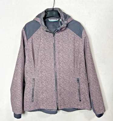 Free Country 女式 2XL 码紫色紫红色夹克风衣羊毛衬里 — 第 1/4 张图片