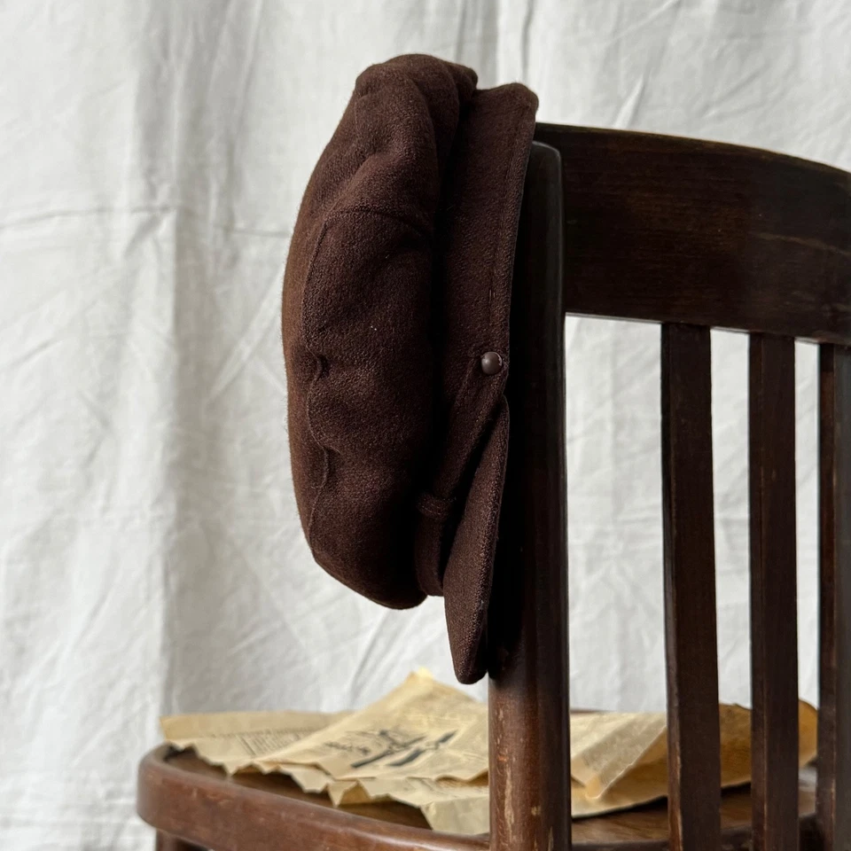 Sombrero bretón marrón lana Polonia años 30 vintage/antiguo ropa de trabajo Foto 1 de 4