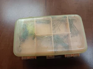 Vintage Fenwick Woodstream Mini Pocket Double Sided Tackle Box 6" inch w Tackle - Picture 1 of 4