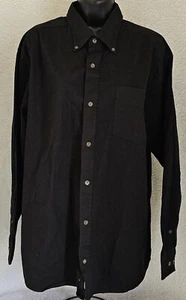 Basic Editions Mens Shirt Size L Large Black - Picture 1 of 24