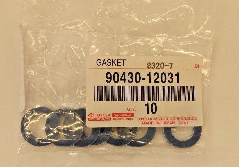 ПРОКЛАДКА СЛИВНОЙ ПРОБКИ МАСЛА LEXUS / TOYOTA 90430-12031 (МЕШОК ИЗ 10)  - Изображение 1 из 1