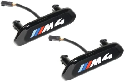 BMW Genuine 2pcs M4 F82 F83 Front Seat Backrest Illuminated Badge 52109503039 - Image 1 of 4