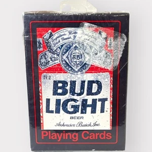 Vintage Bud Light Playing Cards New Sealed Pack Plastic Coated Anheuser Busch - Picture 1 of 5