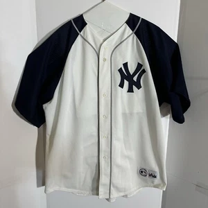 Camiseta de béisbol de los New York Yankees majestuosa cosida blanca MLB para hombre talla XL - Imagen 1 de 10