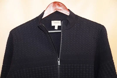 Jaqueta #264 ARMANI COLLECTZIONI mistura de lã com nervuras zíper duplo tamanho M - Imagem 1 de 4