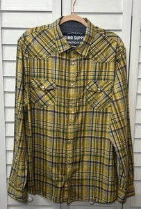 Mossimo Supply Co Long Sleeve Plaid Pearl Snap Western Shirt Men’s Size XL - Picture 1 of 8