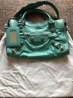 BALENCIAGA Giant City shoulder bag leather green used good free shipping