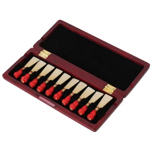 10 Solid Bassoon Reed Box for Bassoon Reed Red Wood Color Wood XL-BR10 - Picture 1 of 2