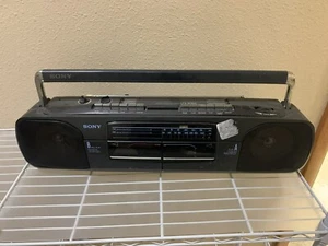 Sony CFS-W303 CD/Radio/Cassette Boombox Radio Cassette Recorder-NO AC CORD - Picture 1 of 8
