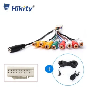 20 PIN Android Autoradio 9 Kopf RCA Kabel AUX-IN SUB AMP Audio Stereo + Mikrofon - Bild 1 von 3