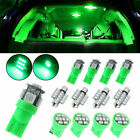 13x Car Interior Green Led Lights Dome License Plate Lamp 12v Kit Accessories 