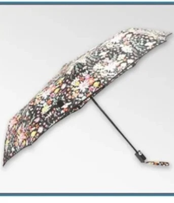 VERA BRADLEY BRAND TANGERINE TWIST FLOWERED FLORAL PRINT FOLDING RAIN UMBRELLA - Image 1 of 4