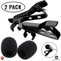 Gesh 4 x miniphone lapel tie clip for Lapel Lavalier Mic Black