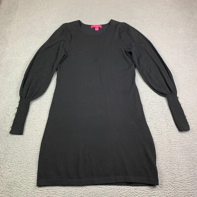 Lilly Pulitzer Sweater Dress Womens Medium Wool Black Long Sleeve Round Neck - Image 1 of 4