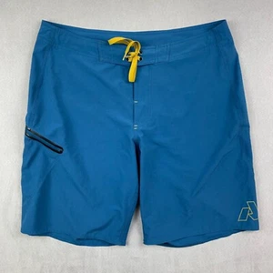 Eddie Bauer First Ascent Mens Swim Trunks 36 Blue Cargo Board Shorts Stretch - Picture 1 of 10