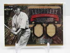 HARRY HEILMANN 2014 CLASSICS LEGENDARY LUMBERJACKS DUAL BAT RELIC #6/10 SP!!