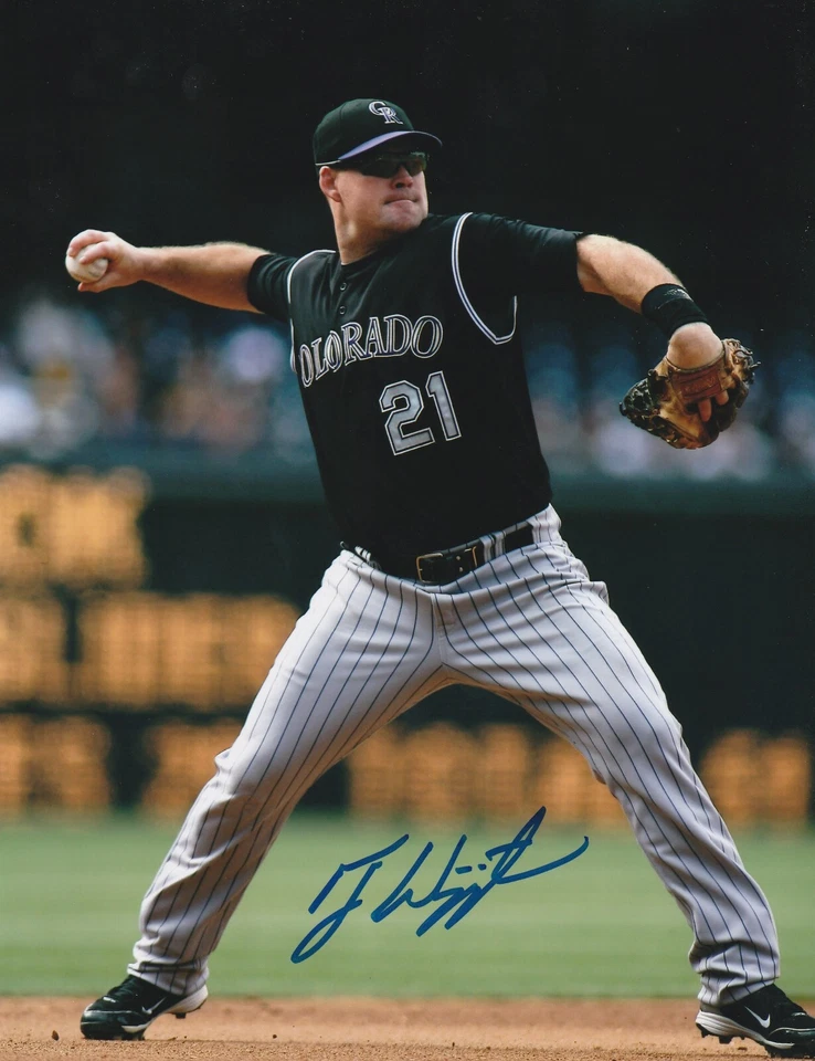 TY WIGGINTON  COLORADO ROCKIES  ACTION SIGNED 8x10 - Image 1 of 1