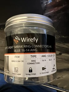 Wirefy Heat Shrink Ring Connectors #6 - Picture 1 of 3