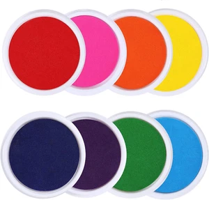 Craft Large Ink Pad Stamps Partner Diy Color,8 Colors Rainbow Finger Ink Pad for - Picture 1 of 6