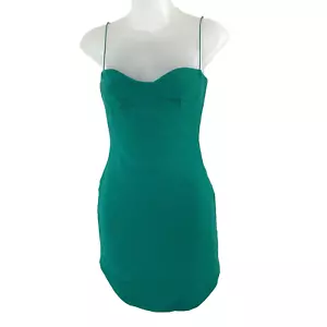 Hello Molly Damen grün ärmellos Mini Bodycon Kleid Small 4 Strick gefüttert Slinky - Bild 1 von 10