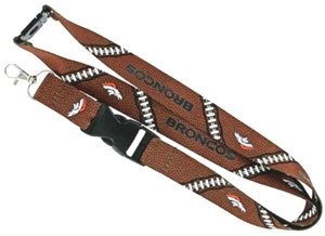 Denver Broncos Football Laces Design Lanyard Brand New NFL Licensed - Imagen 1 de 1