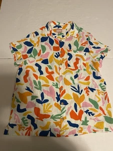SHOW ME YOUR MUMU Large Mikey Crinkle Cotton Button Up Made In USA - Picture 1 of 5
