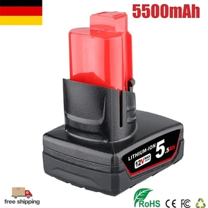 Batería de 5,0 Ah para Milwaukee 12V M12 Batería 48-11-2402 Herramientas Eléctricas Inalámbricas - Imagen 1 de 11