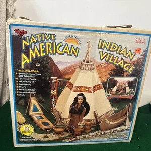 Vintage Tim Mee Native American Indian Village Toy Bonus Doll - Picture 1 of 13