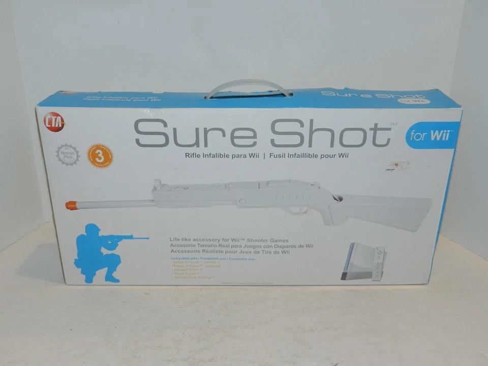 CTA Sure Shot Nintendo Wii Game System White Rifle Shot Gun NEW NIB - Image 1 of 1