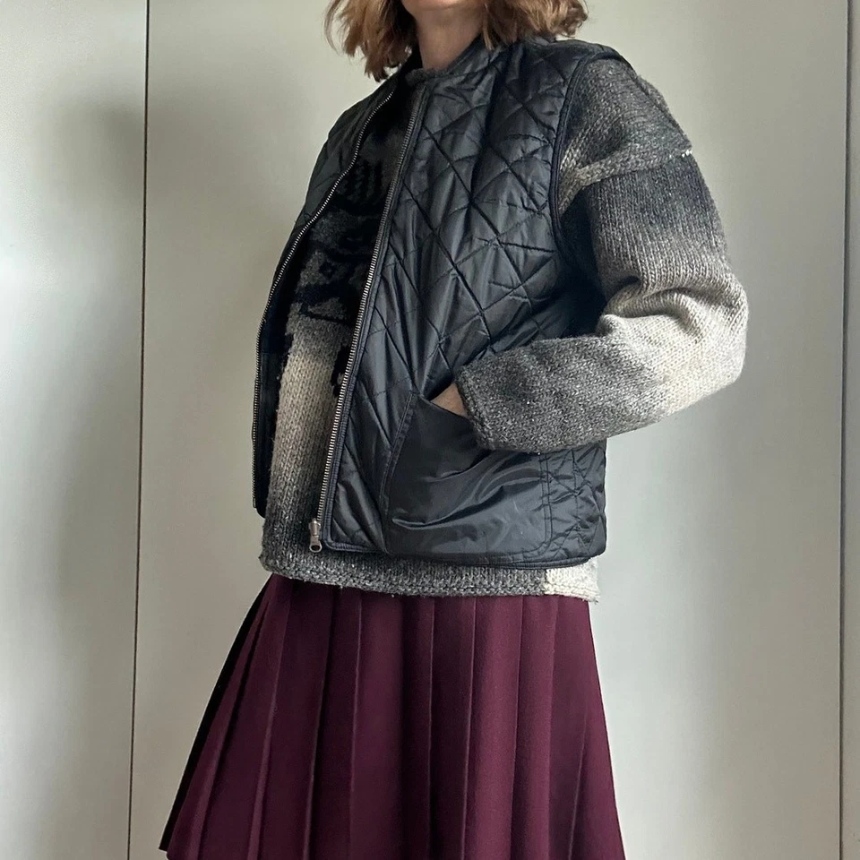 Chaleco de Colección para Mujer Exterior Acolchado Lana Reversible Negro Talla M Capa Woolrich Foto 1 de 4