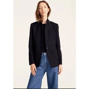 Blazer J Crew Regent lana franela preppy carrera clásico novio negro 10 - Imagen 1 de 12