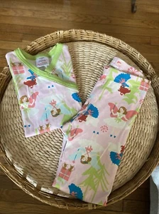 HANNA ANDERSSON ORGANIC COTTON FAIRY PRINT LONG JOHNS PAJAMAS SET Youth 8 - Picture 1 of 10