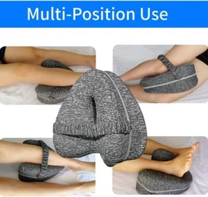 Knee Pillow for Side Sleeper Elastic Strap,Memory Foam Leg Hip Joint Pain Relief - Picture 1 of 6