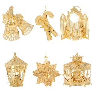 2002 Danbury Mint Gold Christmas Ornaments (Pick from Set of 12 & Rare Annual) - Bild 1 von 45