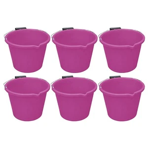 6 x 14L Plastic Bucket For Home Kitchen Garden Pet Feeding Laundry Storage - UK - Picture 1 of 14