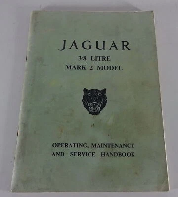 Manuale Dell'Owner / Manuale Jaguar Mk. 2 / Mark II 3.8 Litri Dal 1959 - Immagine 1 di 4
